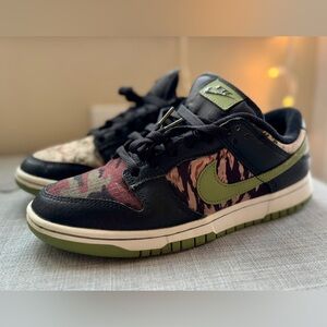 Nike Dunk Low SE Black Multi-Camo size 8 men’s